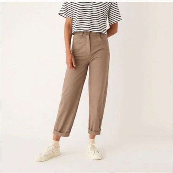 Frank‎ and Oak Alice Straight Pants women's size 2 tan  neutral minimalist - Picture 1 of 9
